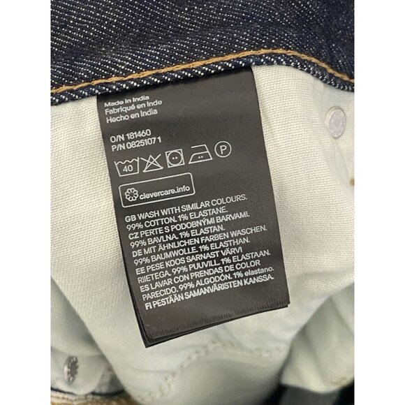 H&M Denim Jeans Men's 36x32 Dark Wash Tapered New with Tags India - Picture 10 of 16